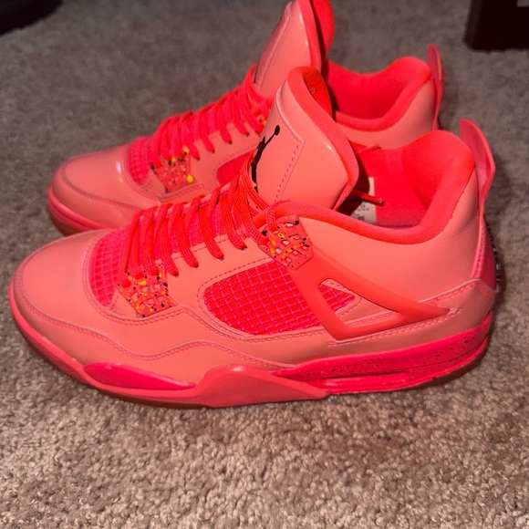 Size 9 - Air Jordan 4 Retro NRG Hot Punch Wmns, Clean, No Box Or Insoles, Good - Picture 2 of 11